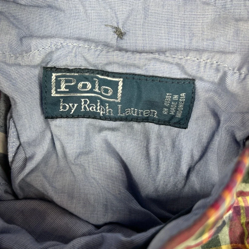 Vintage Polo Ralph Lauren Shorts Indian Madras Plaid Men's 38 Multicolor 8